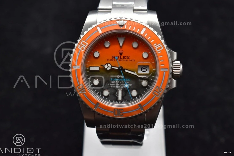 DIW Orange Dial Submariner Edition Black on Orange SS Best Bezel VS3135 VSF Bracelet 1:1 Sandblasted Ceramic 1108